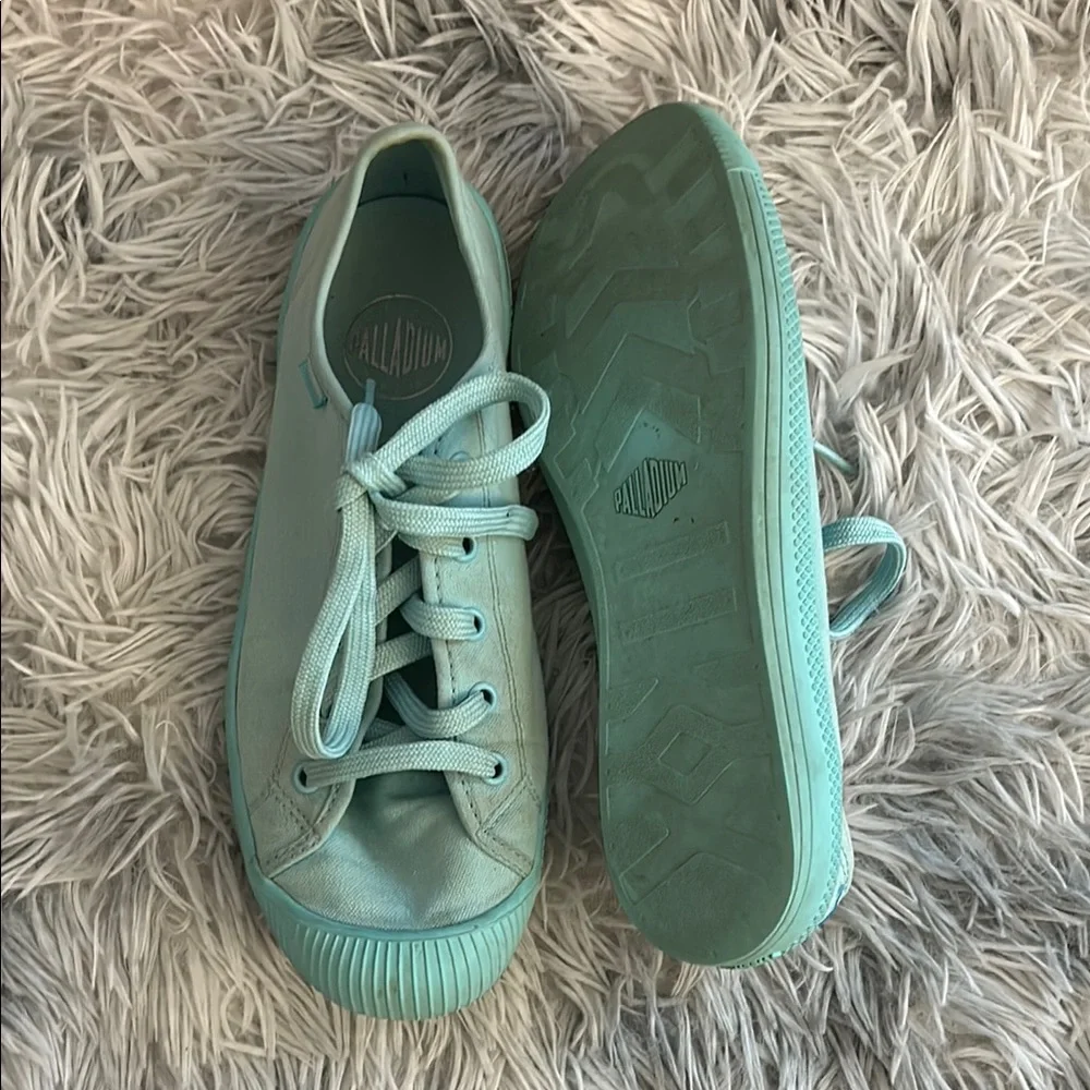 Palladium Blue Sneakers Lightweight Canvas Casual - Picture 6 of 8